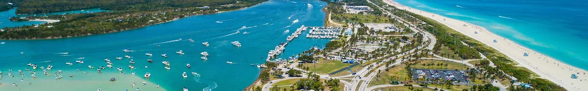 Florida coastline aerial view
